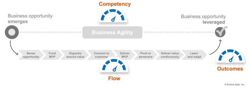 Figure 1. Three SAFe measurement domains support the goal of business agility